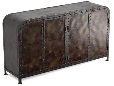 Cabinets industrial style sideboard with city 3D Model Pack