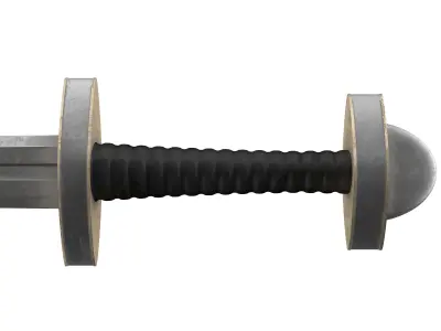 Viking sword Low-poly 3D model 5