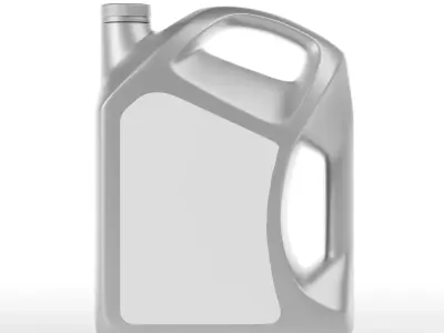 Motor Oil Plastic Canister Jerrycan - Realistic Packaging Mockup 3D model