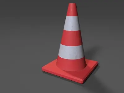 Traffic Cone  Low-poly 3D model shop