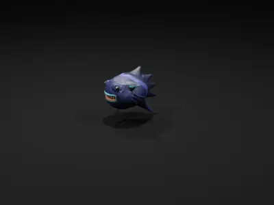 Boom Fish Free low-poly 3D model