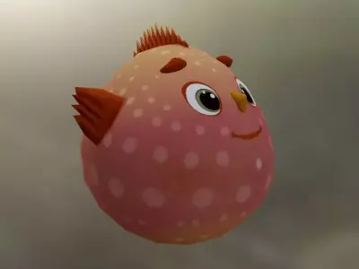 fish lowpoly for game  Low-poly 3D model