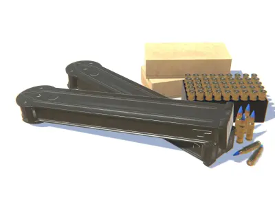 5-7x28 Ammo Pack Low-poly 3D model