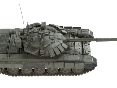 T 72 B3 Main Battle Tank Low-poly 3D model