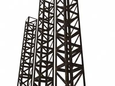 Rusty Truss Low Poly UVS 3D model