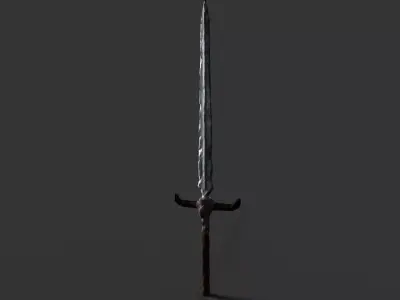 Two-Hand Sword - Game Ready Low-poly 3D model