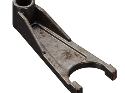Rusty Tractor Gear Shift Fork 3D model
