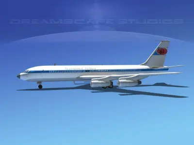 Boeing 707 Trans Global Airlines 3D model