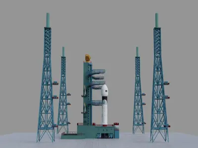 Rocket Launcher 3D Model Low-poly 3D model