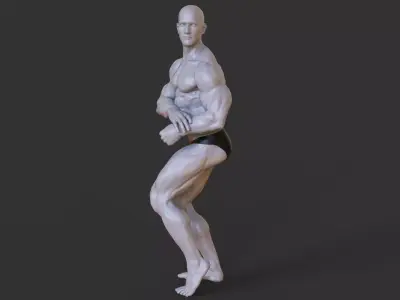 Bodybuilder Pose 3D print model 3