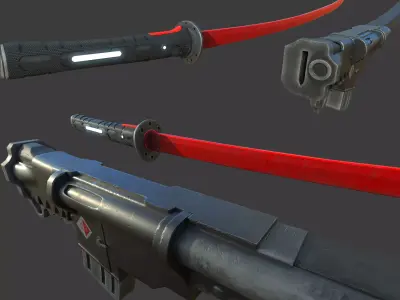 High Frequency Village Rain Blade Low-poly 3D model