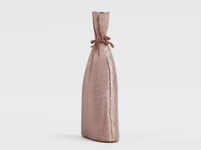 Jute Money Bag - Burlap Sack with Dollar Symbol 3D model
