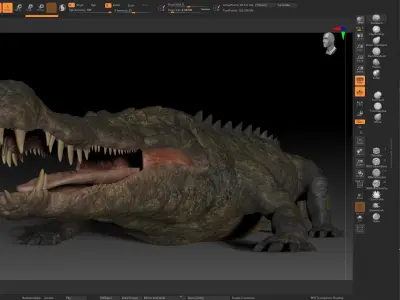 Dinosaur Deinosuchus Riograndensis Sculpt Project 3D model