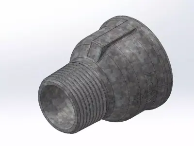 LUVA DE REDUCAO M - F NORMATIZADA - STEP - STL - IGS - SLDPRT Low-poly 3D model