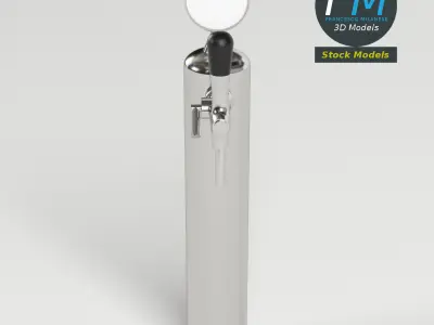Single beer tap 3D model