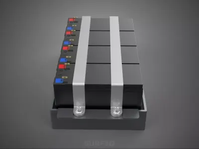 RECHARGEABLE BATTERY PACK TRAY BRACKET MOUNTING HOLDER CARTRIDGE 3D model