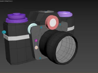 Sauer Vintage Camera  1962 Patent Free low-poly 3D model