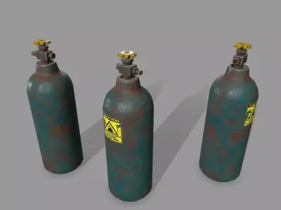 Propane Tank Low-poly 3D model 10