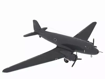Aircraft04 airplane flying 3D model