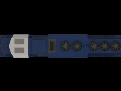 CSX Locomotive Low Poly Low-poly 3D model