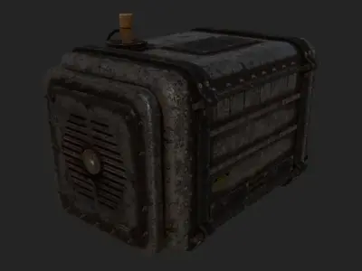 OilRig Machine Low-poly 3D model