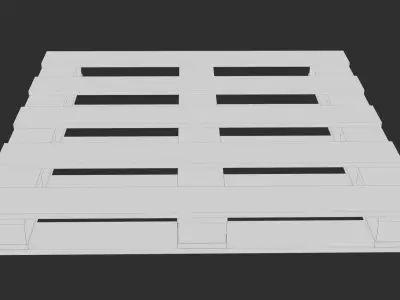Wooden Pallet Low-poly 3D model 4