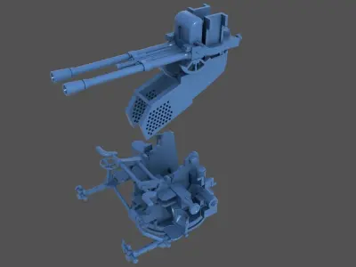 Breda 37-54 twin - Personal license - 1-200 and 1-350 scale 3D print model