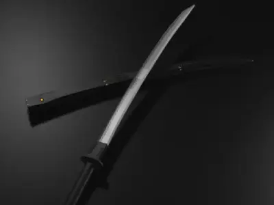 Katana samurai sword Free 3D model