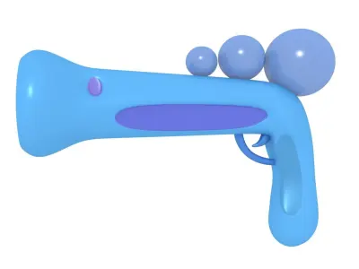 Bubble Gun with 2 Bubbles 3D model