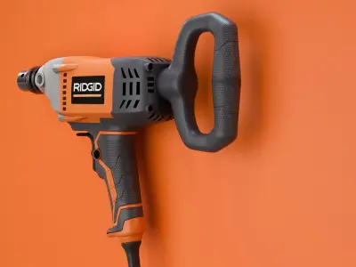 RIDGID 9 Amp Corded 12 in Spade Handle Mud Mixer Low-poly 3D model