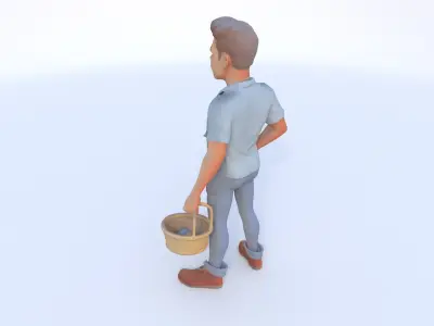 Retail Store Employee male 3D model