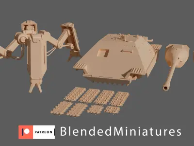 Arachnhetzer tank 3D print model