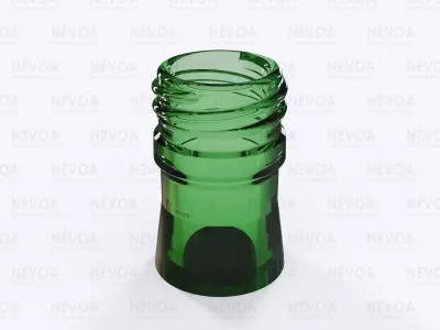 Glass finish - GME 30 14 - 28H 44 LG 2-start thread pilfer proof 3D model