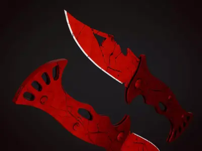 Knife 3 J Low-poly 3D model
