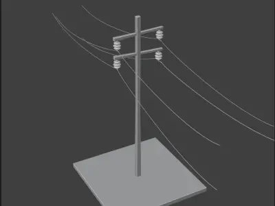 Electric Pole Free 3D model