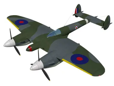 Miles M22 3D model
