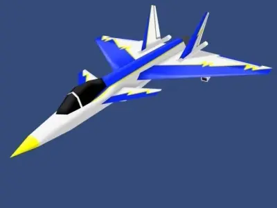 MSF fighter jet flying in sky 3D model