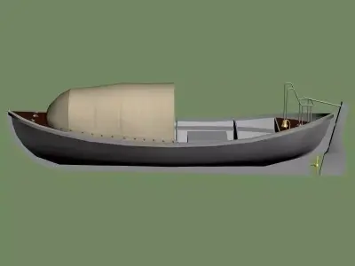 Motor Whale boat - WWII US Navy 3D model