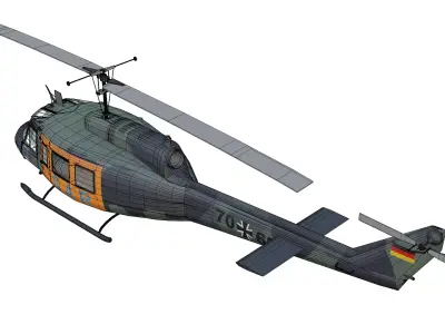 Bell UH-1 Iroquois Huey Low-poly 3D model