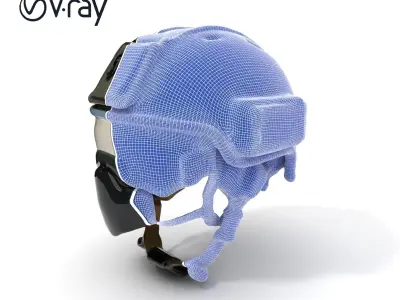 Tactical SWAT Helmet D Model Pack Low-poly 3D model