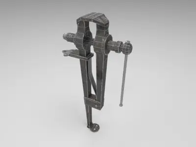 Medieval Leg Vise Low-poly 3D model