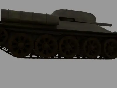 T34 tank rigged Low-poly 3D model