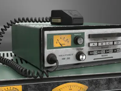VIntage Heathkit HR-1680 Ham Radio receiver 3D model