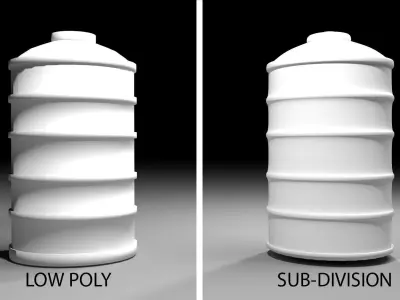 Steel Water Tank 1 3D model