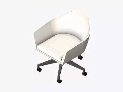 Chair - Simplicity - 5 Star Castors Low-poly 3D model