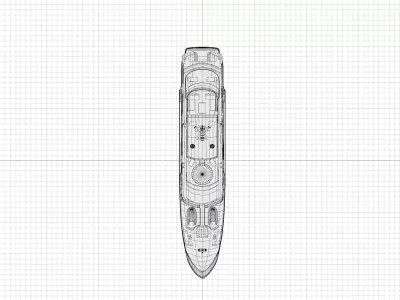 Modern Luxury Yacht 3D Model Game Ready Low Poly PBR  Blender Low-poly 3D model