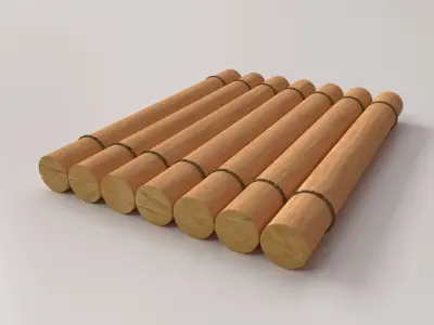 Wooden Raft 3D model