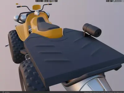 quad bike Low-poly 3D model buy