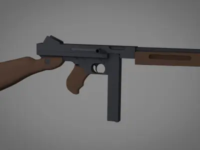 M1A1 Thompson Submachine Gun 3D model