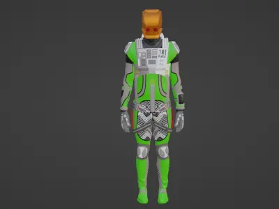 Robot Soldier - Assault Soldier Low-poly 3D model 33